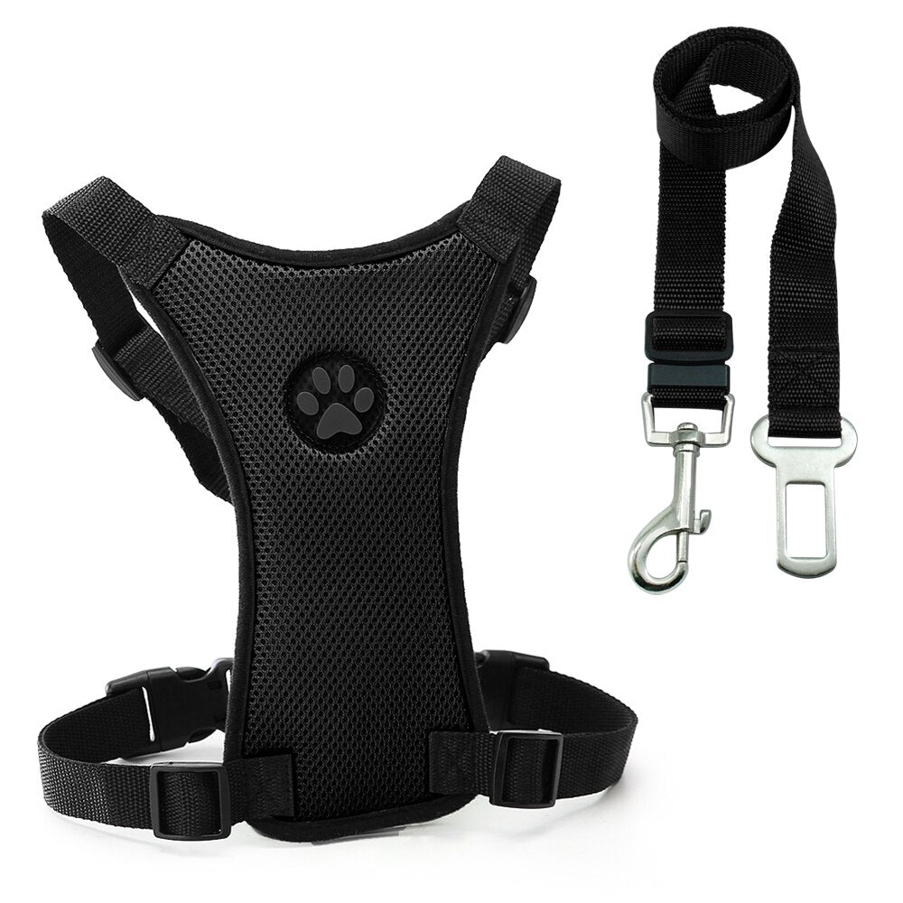 Dog car safety harness, product detail view