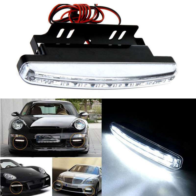 LED daytime running light with mounting bracket