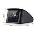 Smart car HUD monitor with speed, voltage, and dimensions