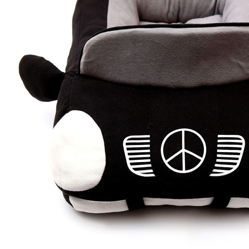 Car-shaped pet bed cushion detail
