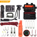 11-in-1 outdoor survival tool set contents