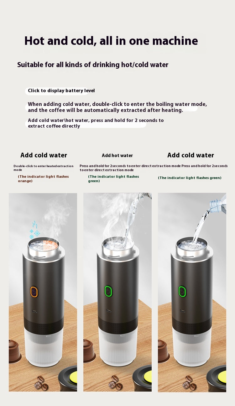 Portable espresso machine capsule compartment