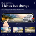Smart rearview mirror dash cam dual camera front and rear recording
