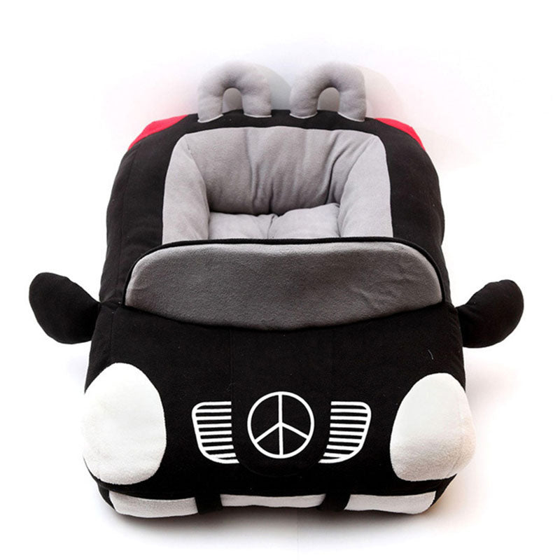 Luxury car-shaped pet nest bed in black