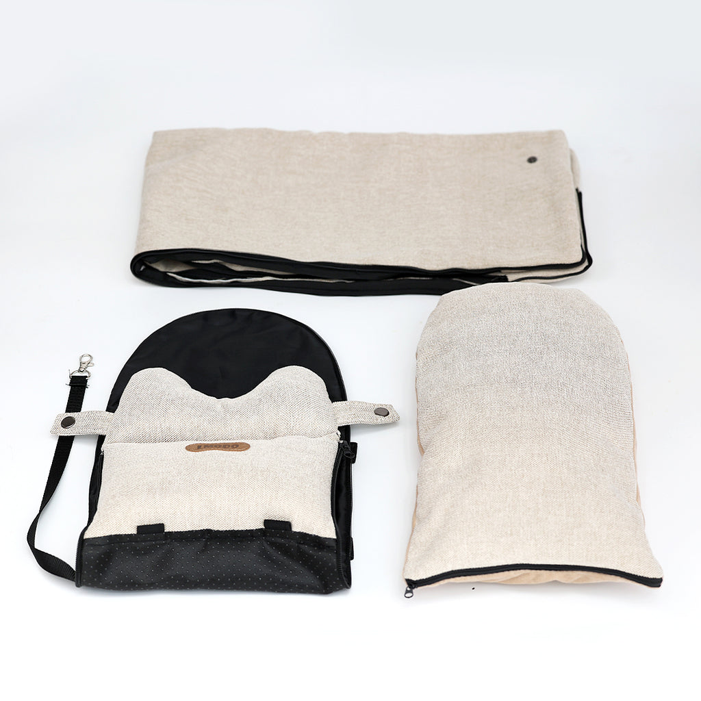 Dog car seat bed carrier in Gray color option