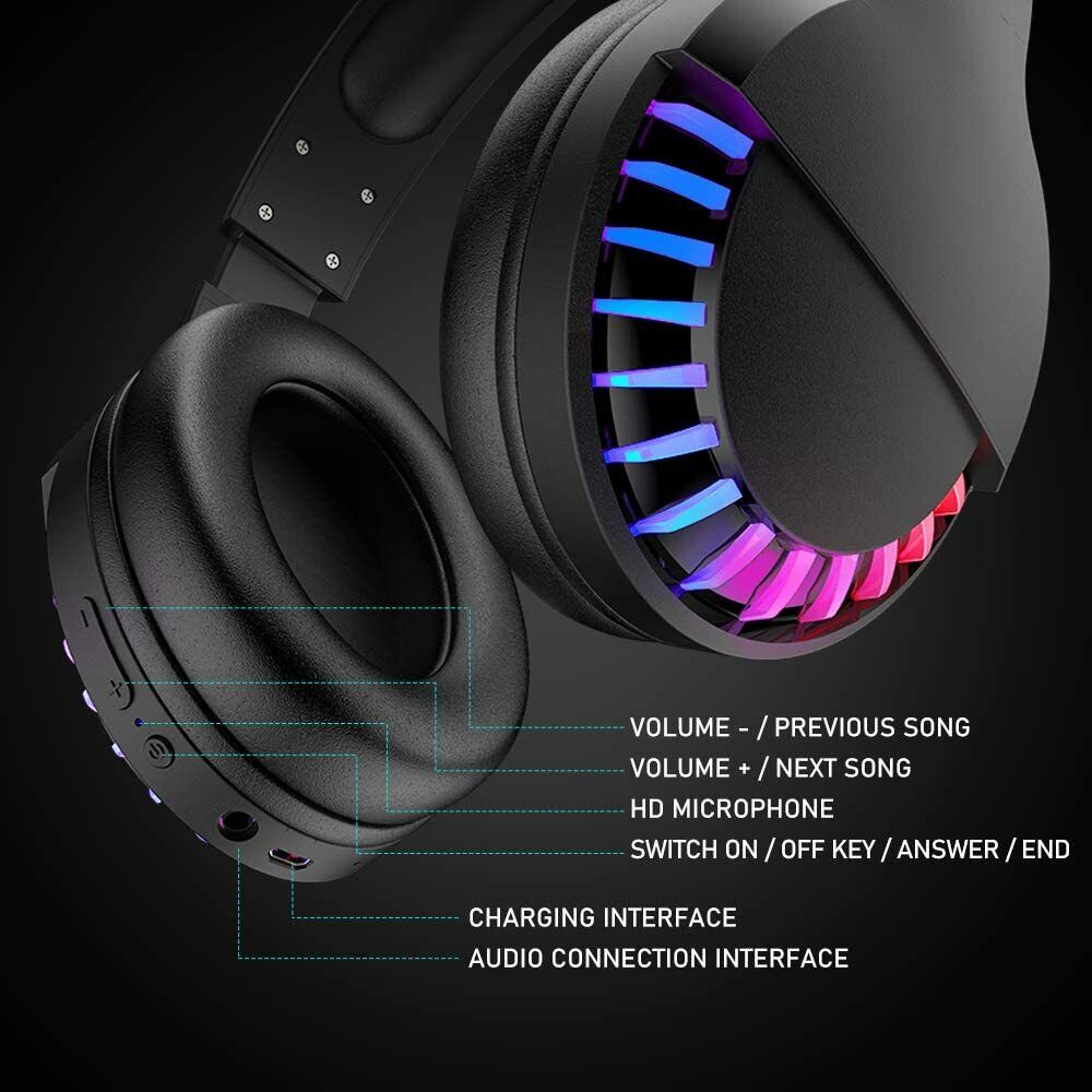 AU Wireless Bluetooth Gaming Headset features