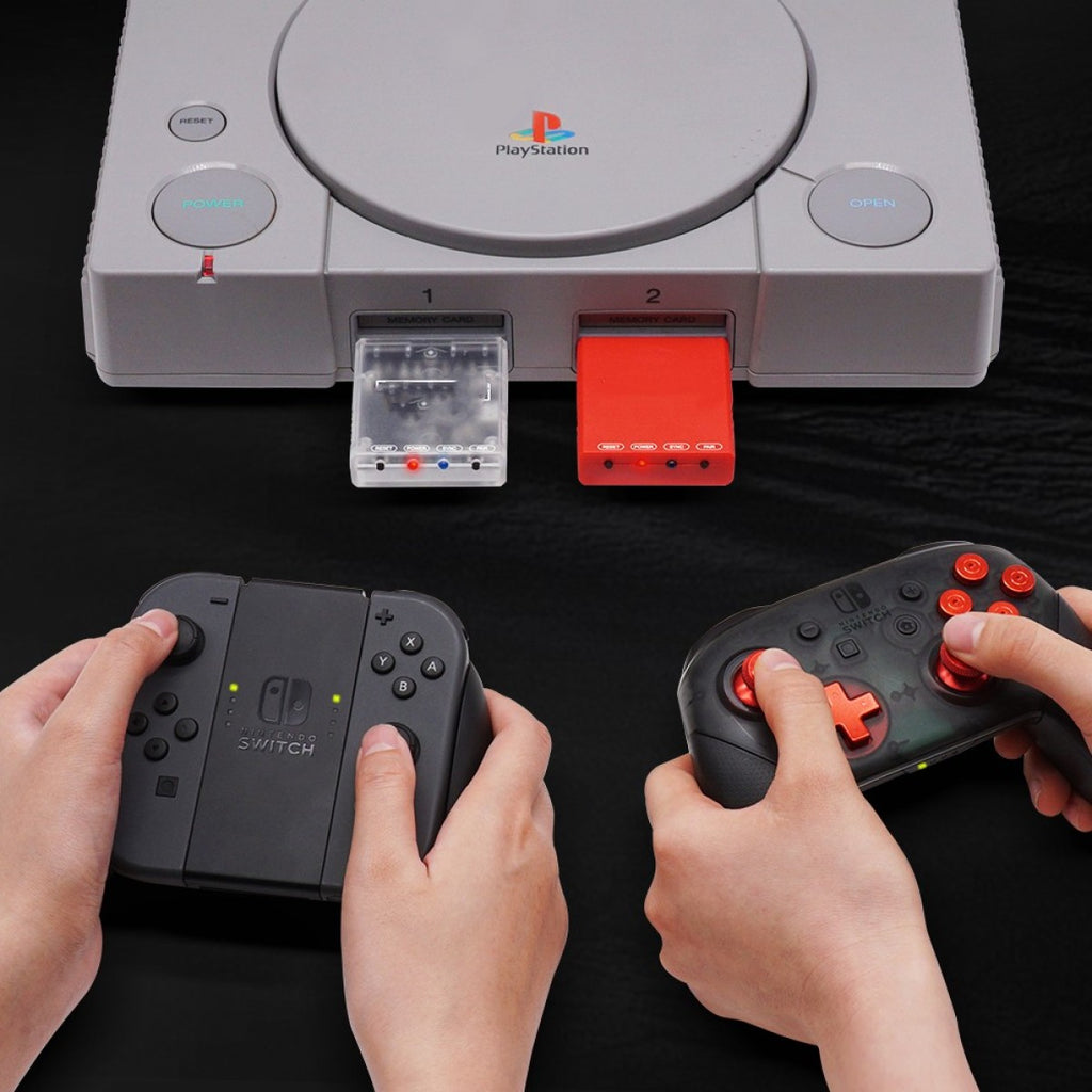 Pairing a Switch Joy-Con and a Switch Pro Controller to a PS1 console