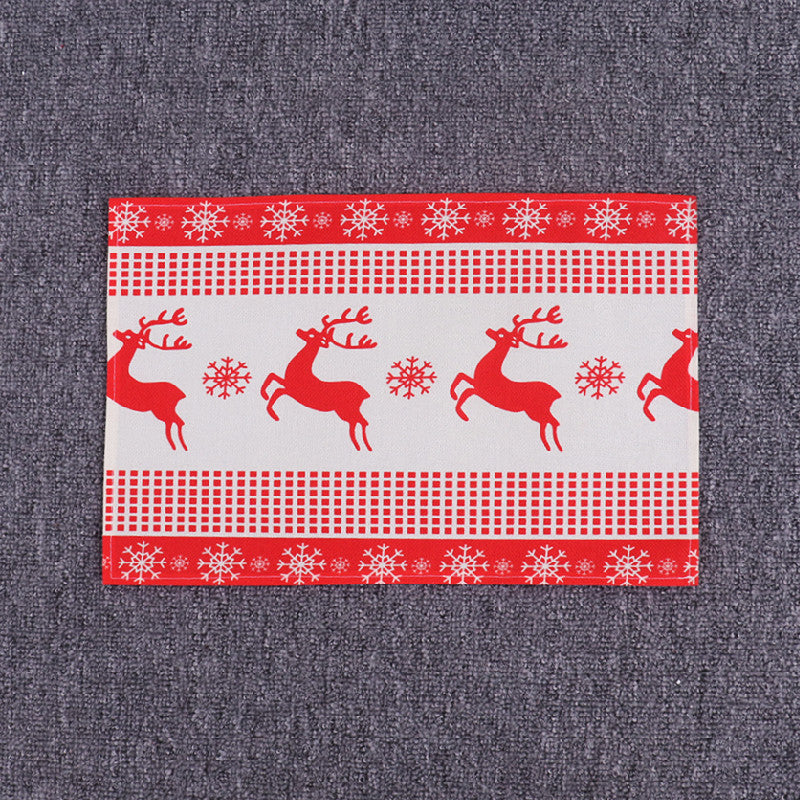 Christmas Santa Linen Table Mat size
